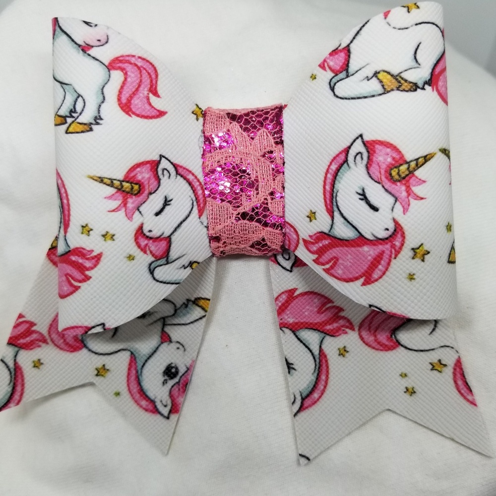 Handmade unicorn hairbow